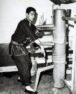 Bruce Lee Performing Wooden Dummy